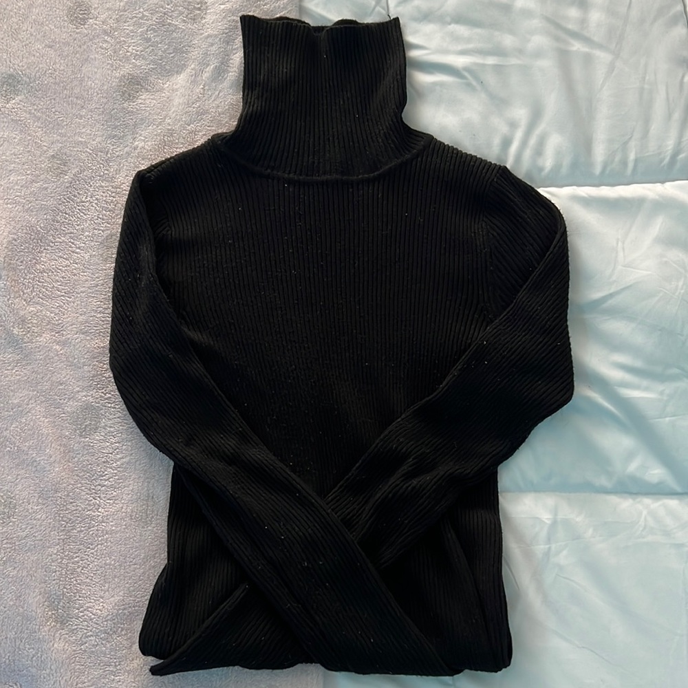 soft long fleece sleeve turtle neck